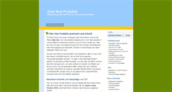 Desktop Screenshot of aloevera-produkte.at